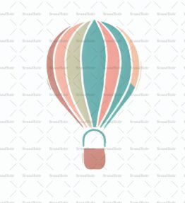 Verspielter Heißluftballon